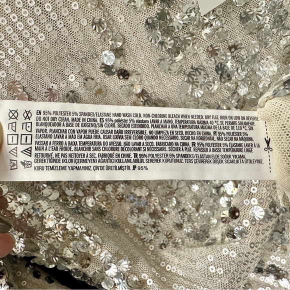 Forever 21 Glittering Silver Sequin Blouse - Picture 5 of 9